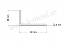 Cornier aluminiu 30x15x3.0 mm  1